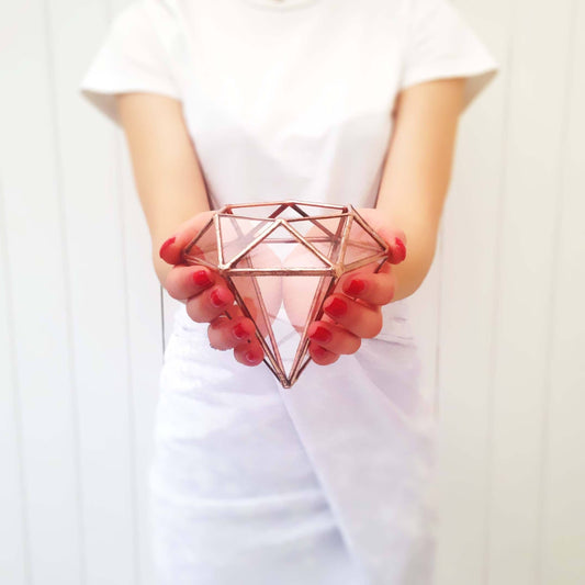LeKoky Terrariums DIAMOND Geometric Glass Terrarium made by Lenka in Southampton England