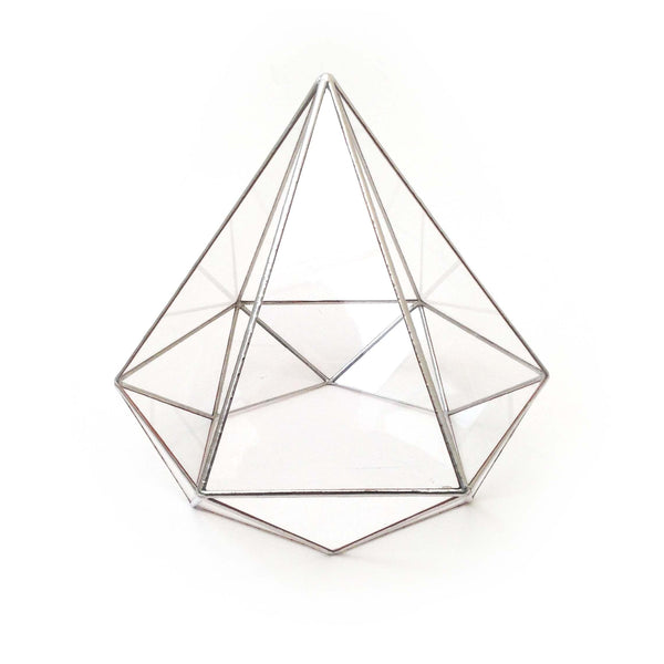 LeKoky Terrariums DIAMOND Geometric Glass Terrarium made by Lenka in Southampton England