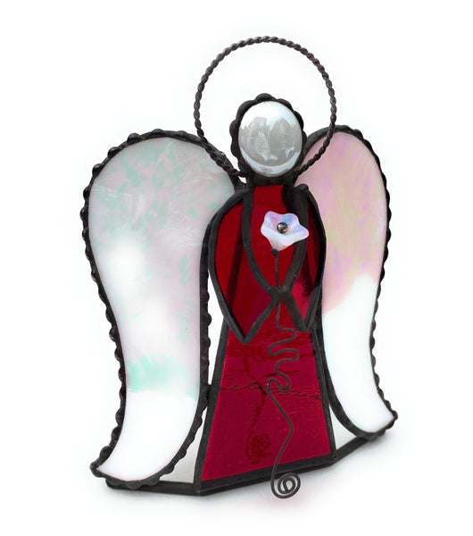 LeKoky Decor STANDING ANGEL  Handcrafted Home Glass Accessory made by Lenka in Southampton England