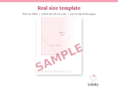 Cube Terrarium Template, Printable PDF Glass Cutting Pattern