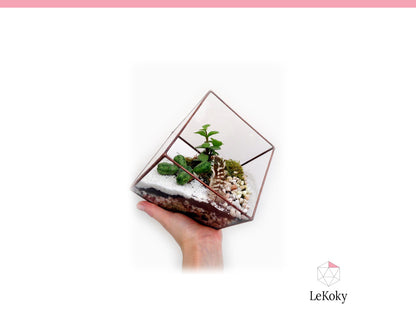 Cube Terrarium Template, Printable PDF Glass Cutting Pattern