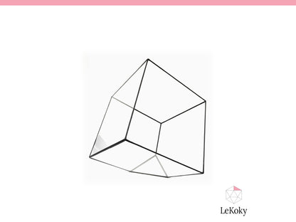 Cube Terrarium Template, Printable PDF Glass Cutting Pattern