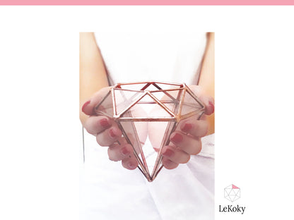 Diamond Terrarium Template, Printable PDF Glass Cutting Pattern