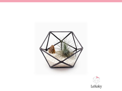 Icosahedron Terrarium Template, Printable PDF Glass Cutting Pattern