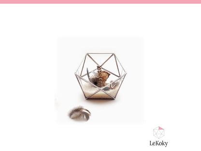 Icosahedron Terrarium Template, Printable PDF Glass Cutting Pattern