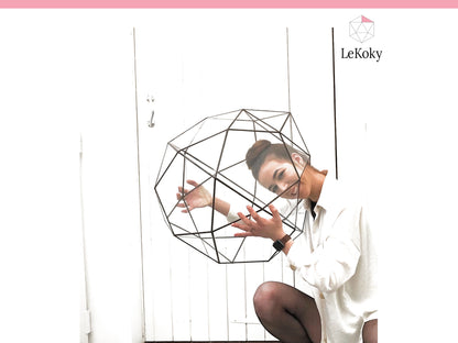Icosidodecahedron Terrarium Template, Printable PDF Glass Cutting Pattern
