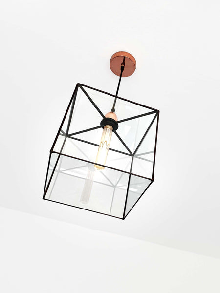 LeKoky Lighting Cube Geometric Glass Pendant Light made by Lenka in Southampton England