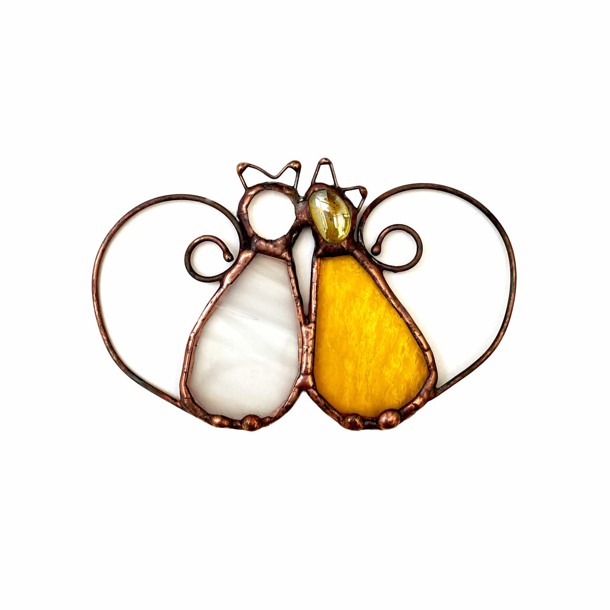 LeKoky Suncatchers CUTE CATS Stained Glass Suncatcher Cats No. 3 made by Lenka in Southampton England