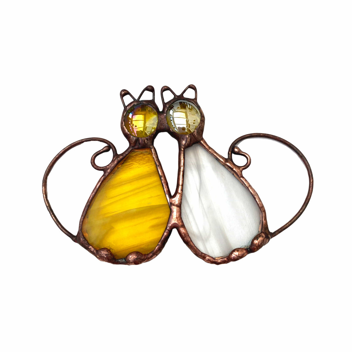 LeKoky Suncatchers CUTE CATS Stained Glass Suncatcher made by Lenka in Southampton England