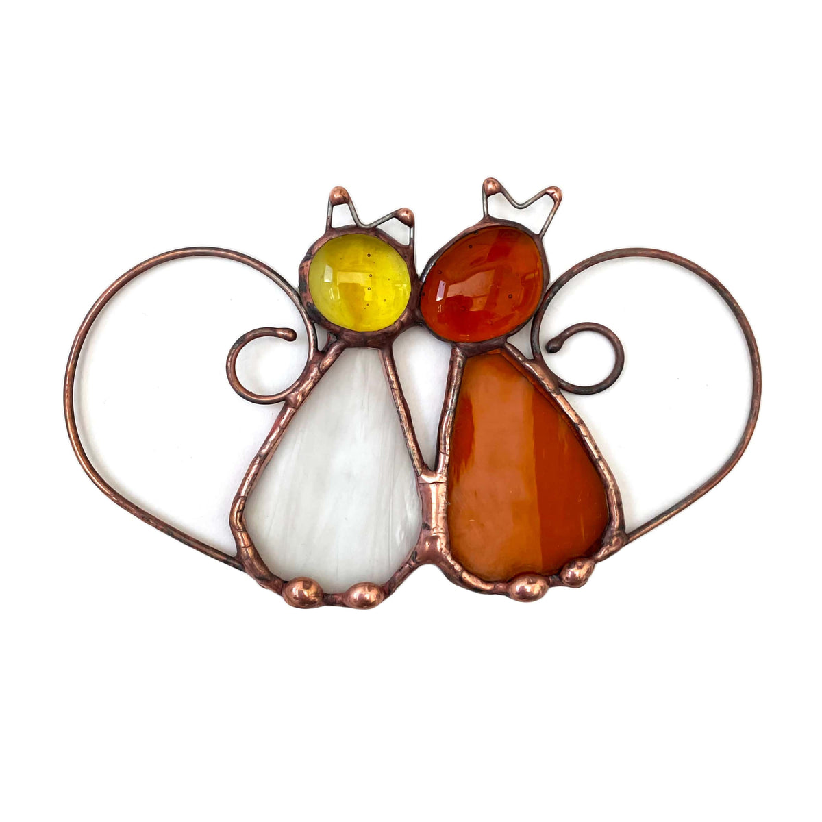 LeKoky Suncatchers CUTE CATS Stained Glass Suncatcher made by Lenka in Southampton England