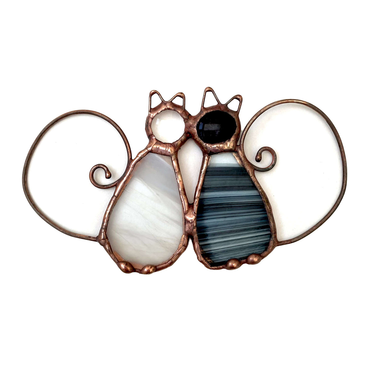 LeKoky Suncatchers CUTE CATS Stained Glass Suncatcher made by Lenka in Southampton England