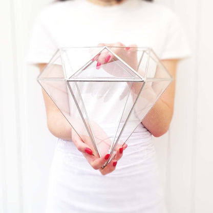 LeKoky Terrariums DIAMOND Geometric Glass Terrarium made by Lenka in Southampton England