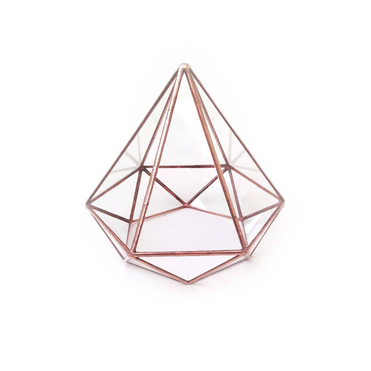 LeKoky Terrariums DIAMOND Geometric Glass Terrarium made by Lenka in Southampton England
