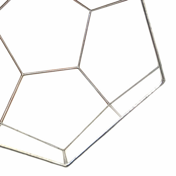LeKoky Terrariums DODECAHEDRON Geometric Glass Terrarium Mega / Silver made by Lenka in Southampton England