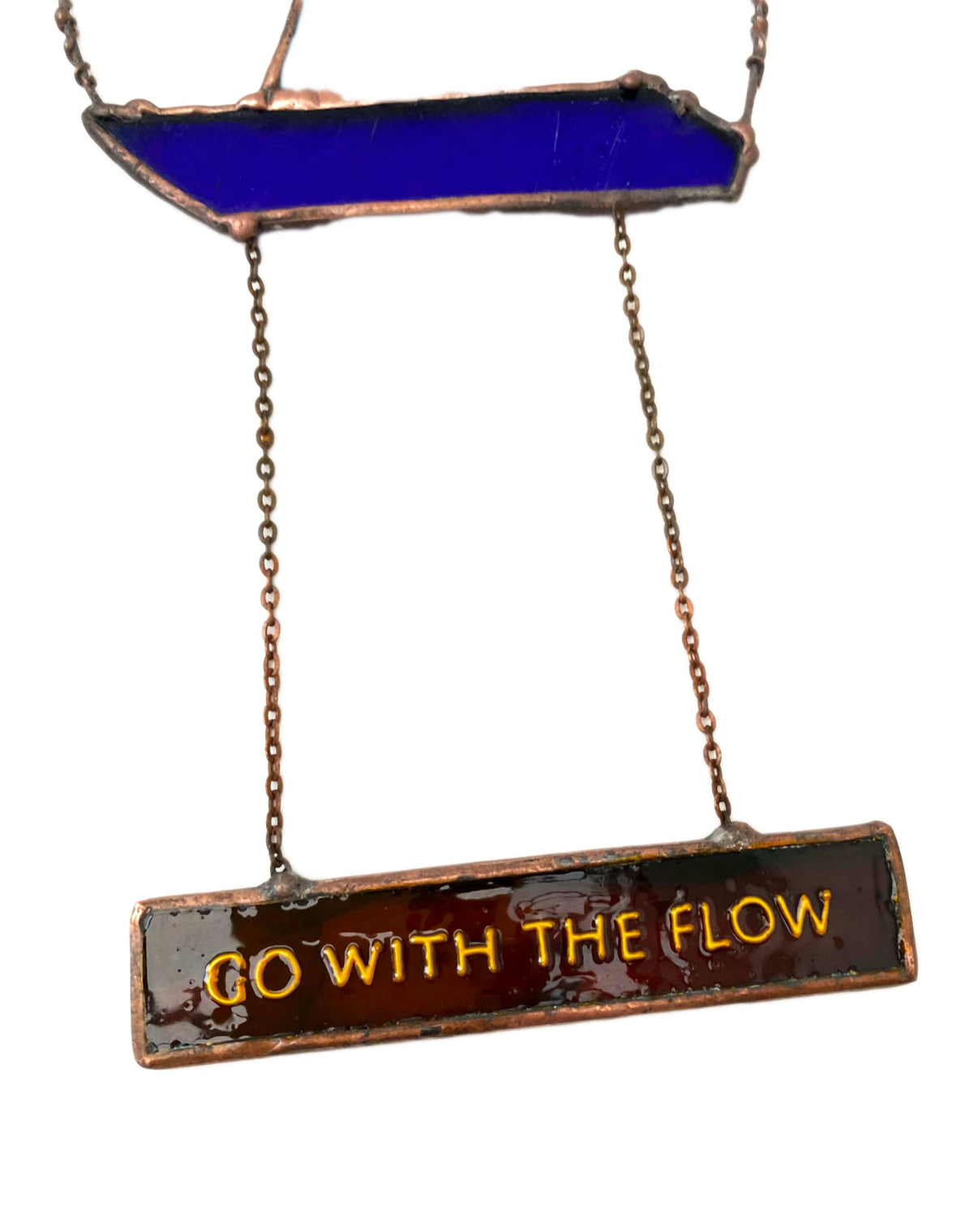 LeKoky Suncatchers GO WITH THE FLOW Stained Glass Suncatcher made by Lenka in Southampton England