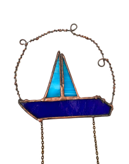 LeKoky Suncatchers GO WITH THE FLOW Stained Glass Suncatcher made by Lenka in Southampton England