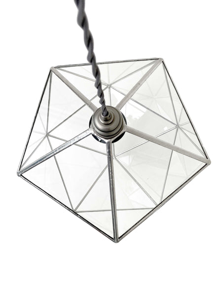 LeKoky Lighting ICOSAHEDRON Geometric Glass Pendant Light made by Lenka in Southampton England