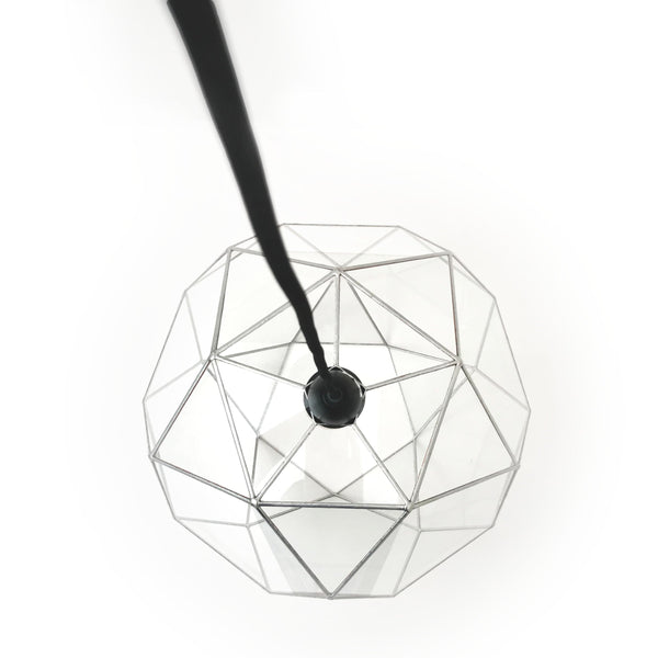 LeKoky Lighting ICOSIDODECAHEDRON Geometric Glass Pendant Light made by Lenka in Southampton England