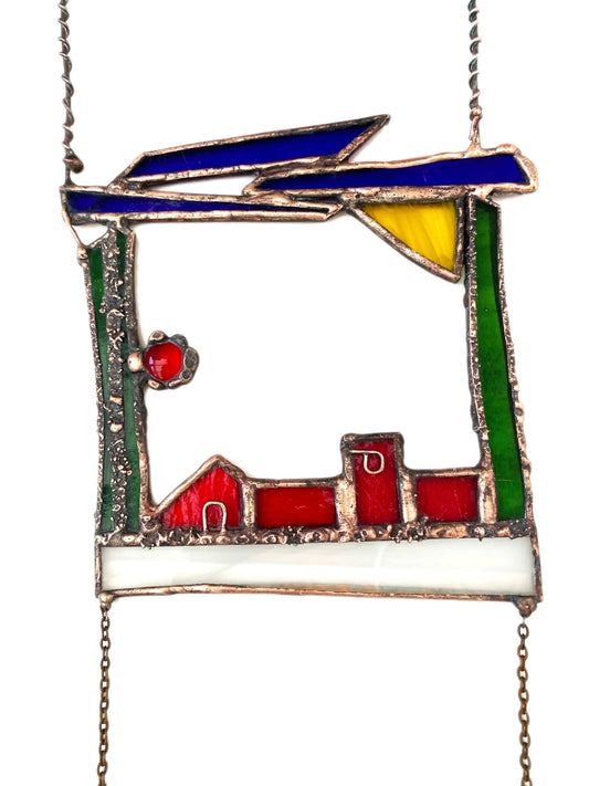LeKoky Suncatchers LET LIFE UNFOLD Stained Glass Suncatcher made by Lenka in Southampton England