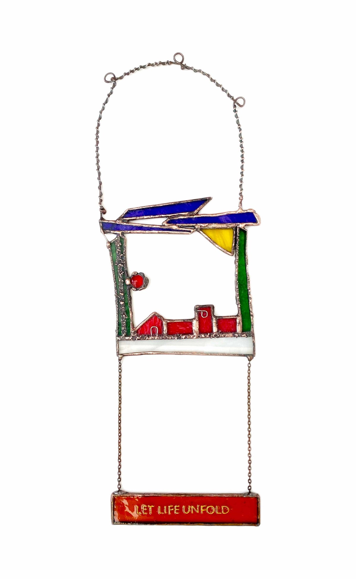 LeKoky Suncatchers LET LIFE UNFOLD Stained Glass Suncatcher made by Lenka in Southampton England