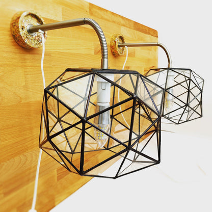 LeKoky Lighting LOTUS WALL TABLE LAMPS Geometric Glass Pendant Light made by Lenka in Southampton England