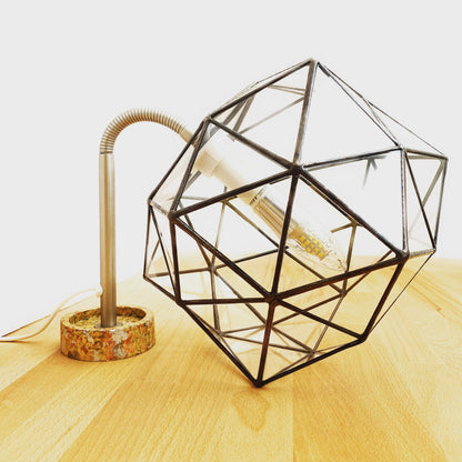 LeKoky Lighting LOTUS WALL TABLE LAMPS Geometric Glass Pendant Light made by Lenka in Southampton England