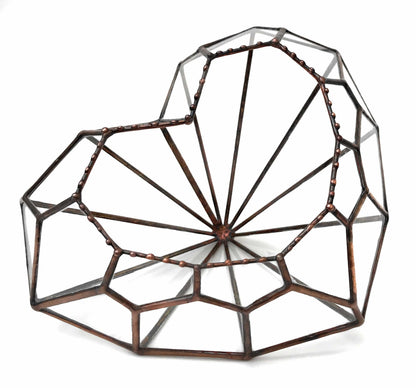 LeKoky Terrariums LOVE HEART Geometric Glass Terrarium made by Lenka in Southampton England