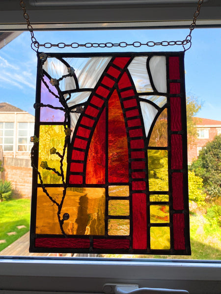 LeKoky Stained Glass Panels NEW YORK CITY Stained Glass Panel made by Lenka in Southampton England