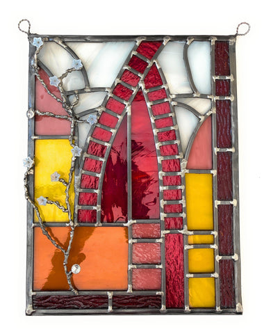 LeKoky Stained Glass Panels NEW YORK CITY Stained Glass Panel made by Lenka in Southampton England