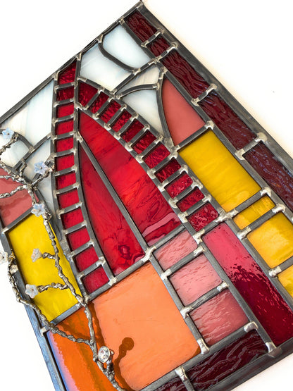 LeKoky Stained Glass Panels NEW YORK CITY Stained Glass Panel made by Lenka in Southampton England
