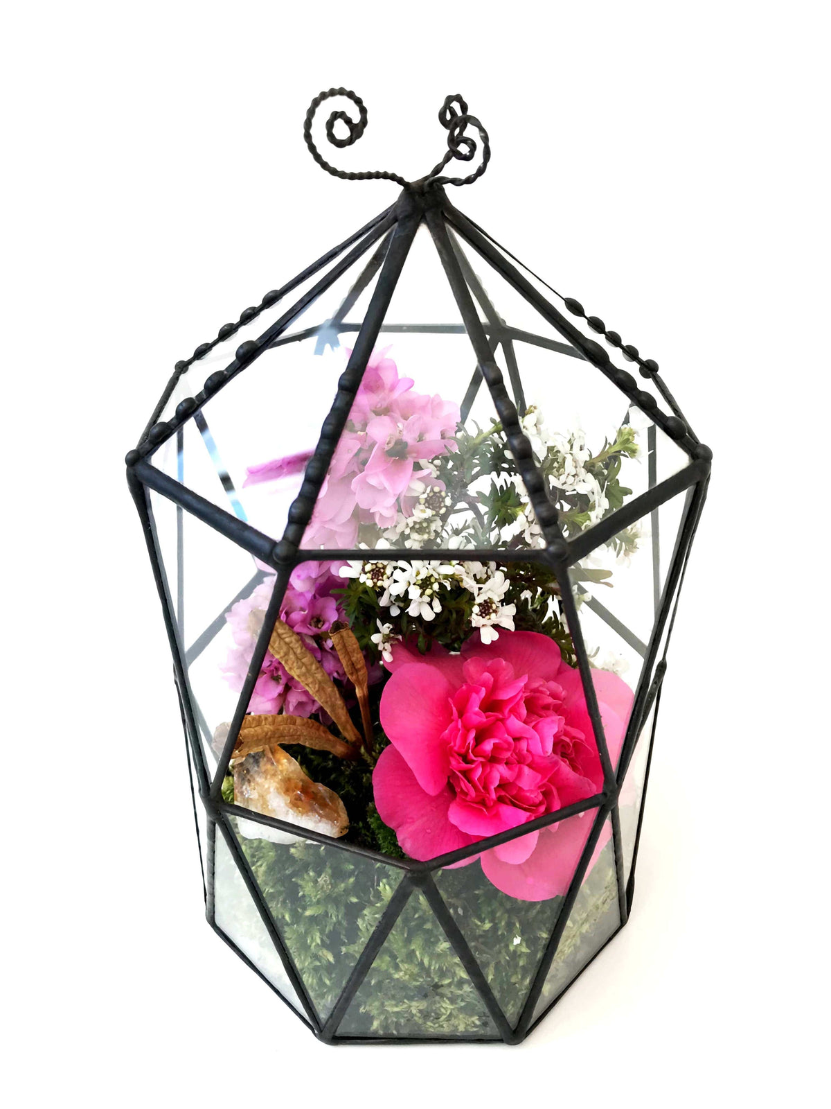 LeKoky Terrariums OCTAGONAL CAGE Geometric Glass Terrarium made by Lenka in Southampton England