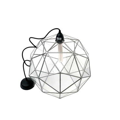LeKoky Lighting PENTAKIS DODECAHEDRON Geometric Glass Pendant Light made by Lenka in Southampton England