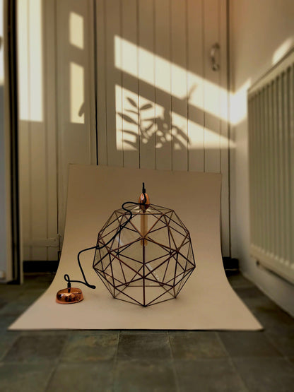 LeKoky Lighting PENTAKIS DODECAHEDRON Geometric Glass Pendant Light made by Lenka in Southampton England