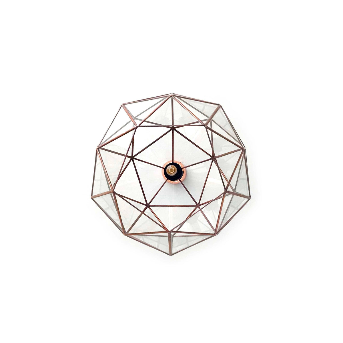 LeKoky Lighting PENTAKIS DODECAHEDRON Geometric Glass Pendant Light made by Lenka in Southampton England