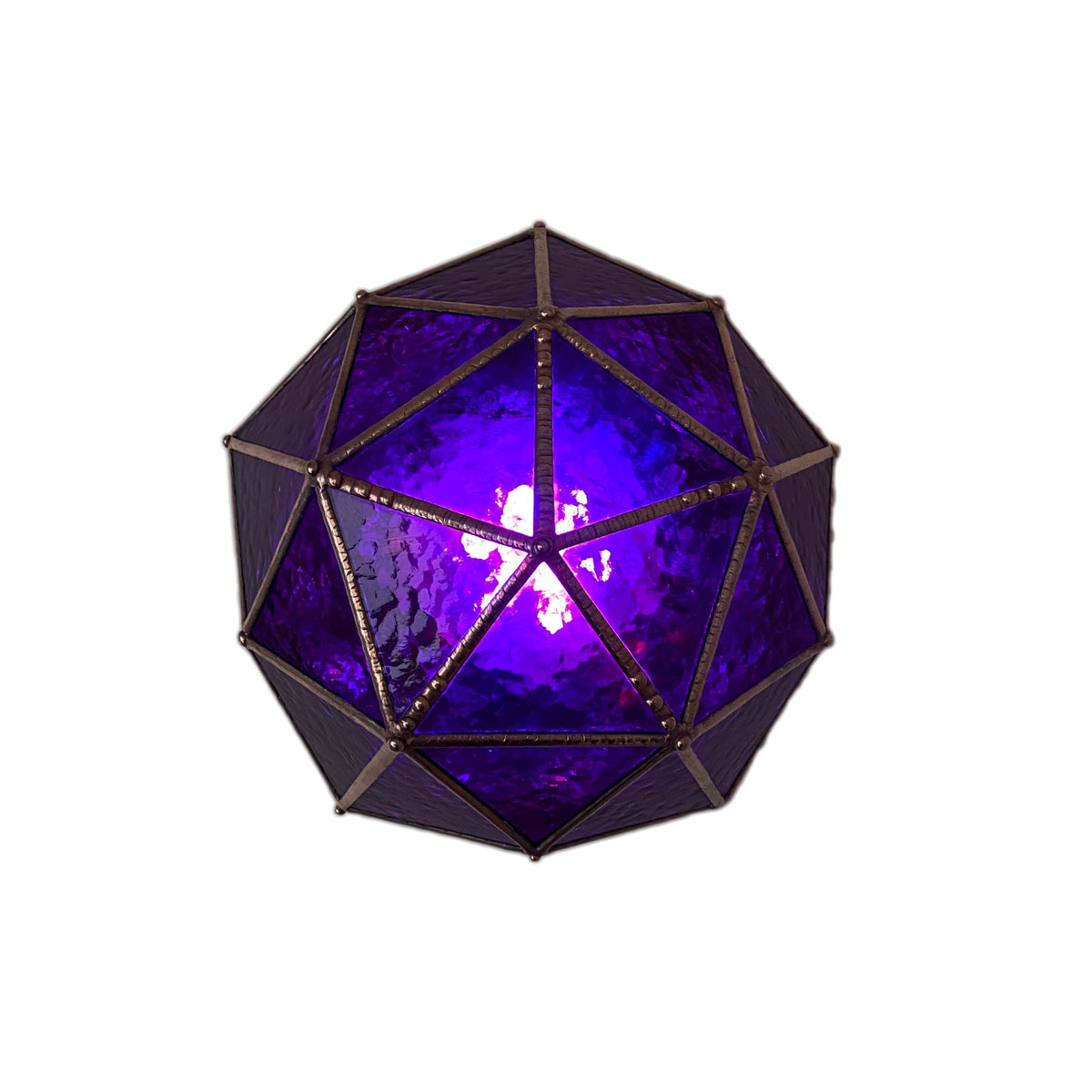 LeKoky Lighting PENTAKIS DODECAHEDRON [Pink] Geometric Statement LED Lamp made by Lenka in Southampton England