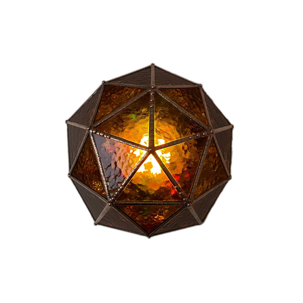 LeKoky Lighting PENTAKIS DODECAHEDRON [Pink] Geometric Statement LED Lamp made by Lenka in Southampton England
