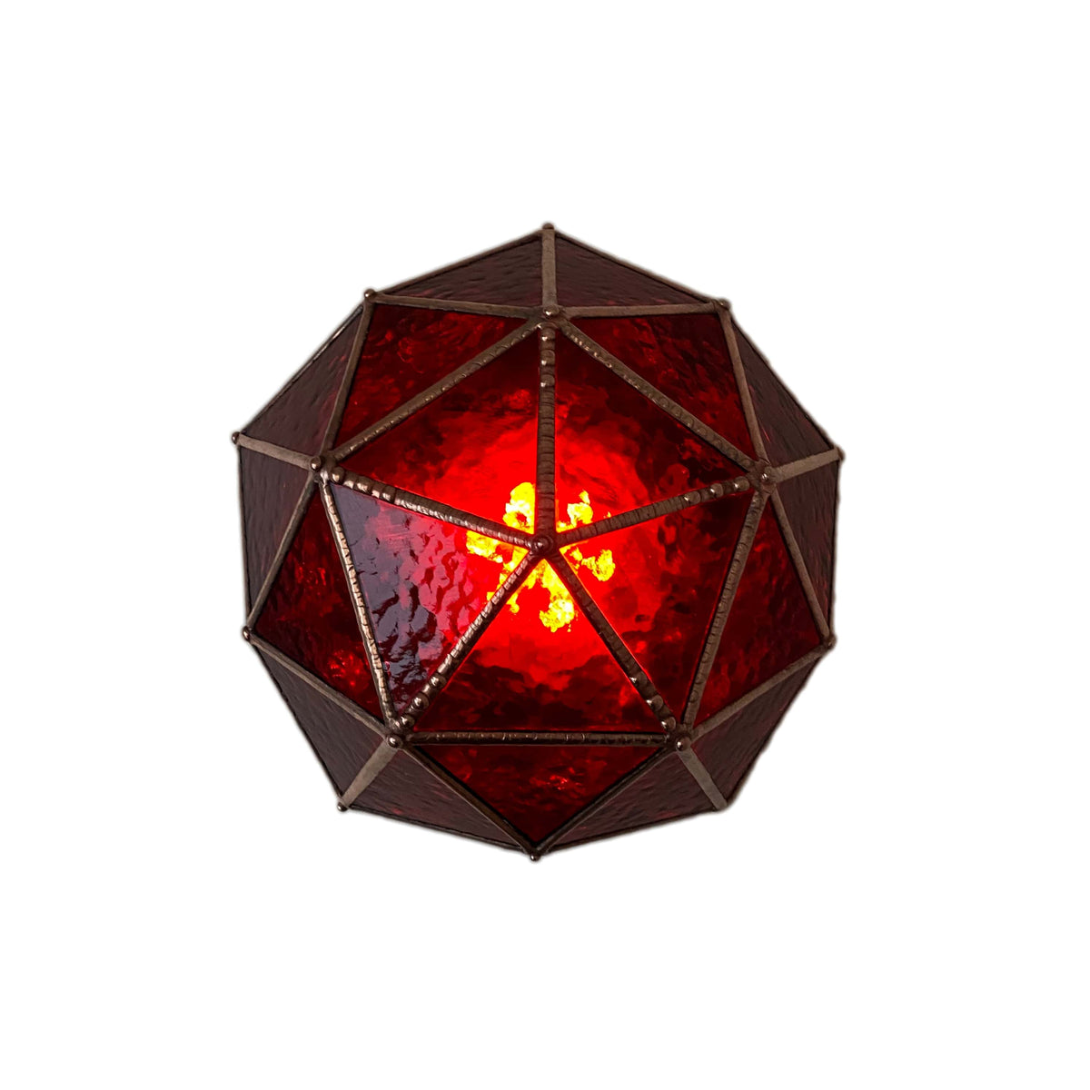 LeKoky Lighting PENTAKIS DODECAHEDRON [Pink] Geometric Statement LED Lamp made by Lenka in Southampton England