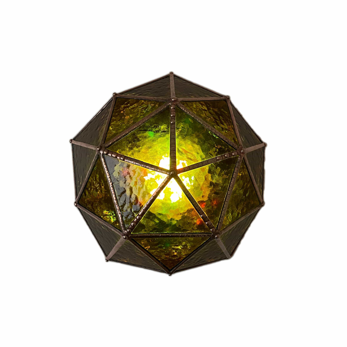 LeKoky Lighting PENTAKIS DODECAHEDRON [Pink] Geometric Statement LED Lamp made by Lenka in Southampton England