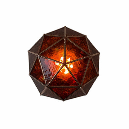 LeKoky Lighting PENTAKIS DODECAHEDRON [Pink] Geometric Statement LED Lamp made by Lenka in Southampton England