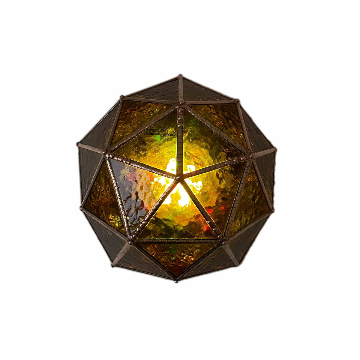 LeKoky Lighting PENTAKIS DODECAHEDRON [Pink] Geometric Statement LED Lamp made by Lenka in Southampton England