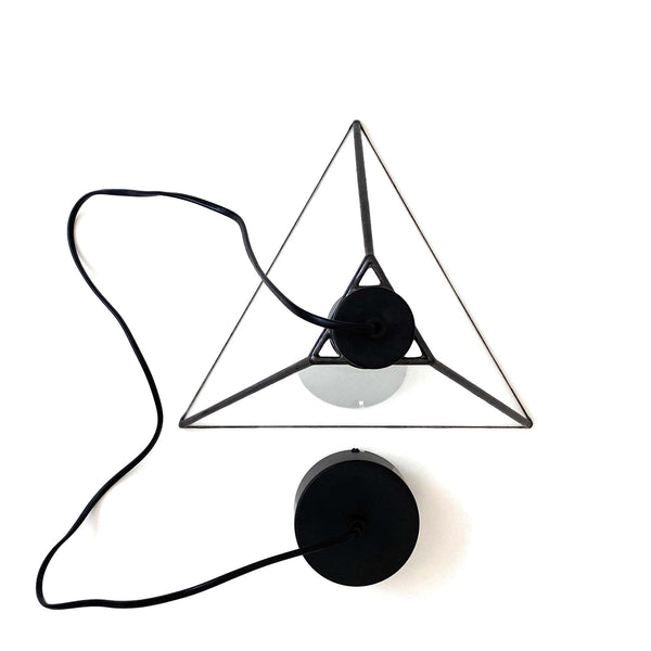 LeKoky Lighting Tetrahedron Geometric Glass Pendant Light made by Lenka in Southampton England